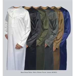 Ropa musulmana tradicional de algodón transpirable para hombres Omani Jubba Kandoora para adultos - Product Image 3