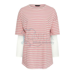 Camisetas de Verano Transpirables y Ecológicas para Mujer, de Doble Capa, Poliéster/Algodón, Secado Rápido, Bajo Precio, en Existencia - Product Image 5