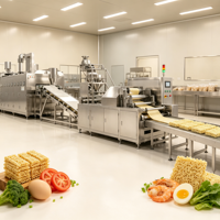 Ligne de production de nouilles instantanées frites à grande échelle, ligne de production continue de nouilles instantanées