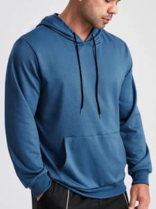 Streetwear pour hommes pull à capuche 100% coton épais polaire thermique à capuche personnalisé léger décontracté sweats à capuche - Product Image 6
