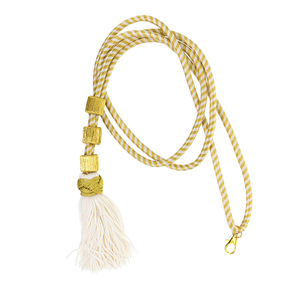 Nuevo cincture de sacerdote clásico con 5 borlas doradas y verdes Vestimentas de Iglesia Cordón de cincture Cordón cruzado pectoral - Product Image 3