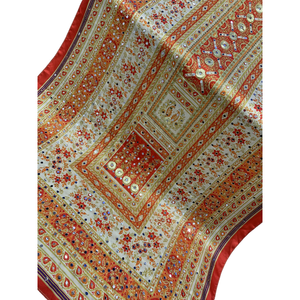 Chales Indios Banjara de Lujo con Diseño Nuevo 2025, Ropa para Mujer, Chales de Seda Hechos a Mano Antiguos, Chales Bordados con Espejo - Product Image 3