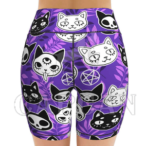 Quick Dry Women's Workout <b>Shorts</b> Custom Printed Polyester/Cotton <b>Harem</b> Pant Style with Elastic Waist Unique Patches - Product Image 2