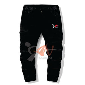 Logo personnalisé imprimé taille élastique Cargo pantalon avec poches pour hommes ceinturé pied pantalon de banlieue décontracté décontracté - Product Image 1