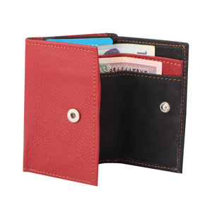 Nueva llegada monedero de cuero de vaca de lujo tarjetero para mujer monedero corto con cierre de botón de cuero real - Product Image 5