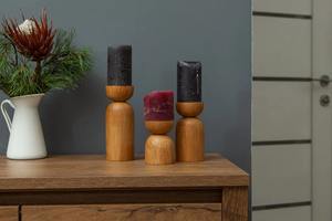 Portavelas de Madera Natural de Alta Demanda para Aromaterapia en el Hogar, Estudios de Yoga y Decoración Minimalista Disponible para la Venta - Product Image 2