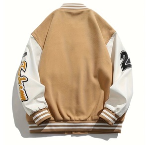 Blouson aviateur Letterman de baseball coupe ajustée pour hommes à col montant séchage rapide respirant écologique hiver OEM ODM - Product Image 4