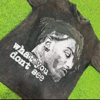 Precio al por mayor Ropa casual para hombre Camiseta de algodón de gran tamaño Nuevo lanzamiento con impresión digital