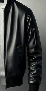 Chaqueta de Cuero Acolchada Personalizada de Alta Calidad con Forro Interior de Piel Sintética, Capas de Cuero Luxel con Botones y Cierre de Cremallera - Product Image 5