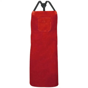 Delantal de soldadura de cuero-Delantal de forja de trabajo resistente al calor y al fuego con bolsillos - Product Image 3