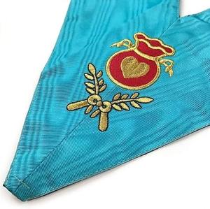Masonic Officers Collars Set of 9 Collars AASR Machine Embroidered <b>Material</b> Machine <b>Embroidery</b> - Product Image 3