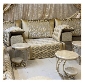 โซฟาสไตล์มาจลิสแบบอาหรับ ดีไซน์คลาสสิก ชุดห้องนั่งเล่นหรูหรา ที่นั่งเข้ามุมสุดหรู ดีไซน์ประหยัดพื้นที่ - Product Image 1