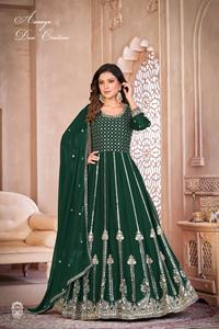 El último diseñador Heavy Faux Georgette Sequence Work Fancy Anarkali Gown - Product Image 3