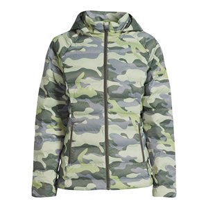 Veste bouffante d'hiver ultra légère pour femmes à capuche imperméable avec col montant chaud manteau de fitness matériau de remplissage en coton respirant - Product Image 3