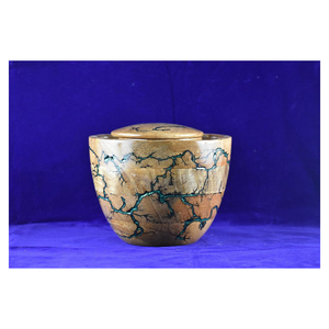 Urnas de madera de cremación de diseñador con urnas de madera funeraria de madera natural Urnas de decoración interior Diseño hecho a mano Diseño de pata roja agrietada - Product Image 5