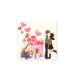 Carte en quilling Couple romantique enlacé Je t'aime Thème Saint-Valentin Carte en quilling faite à la main Cartes de vœux avec enveloppe Cadeau pour les amoureux - Product Image 1
