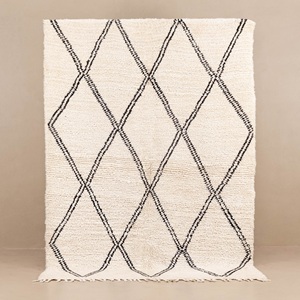 Tapis marocains à poils longs conçus sur mesure, tapis de porte en polyester tissés en laine nouée persane lavable directement en usine pour la décoration intérieure - Product Image 4