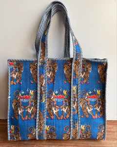 Sacs fourre-tout en coton indien faits à la main pour faire du shopping sacs à bandoulière - Product Image 2