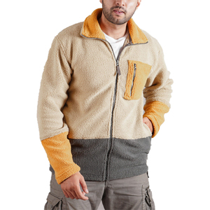 Nueva llegada de los hombres de estilo de calle de invierno al aire libre sudadera chaqueta de lana Polar bordado capucha frontal bolsillos con cremallera completa - Product Image 1