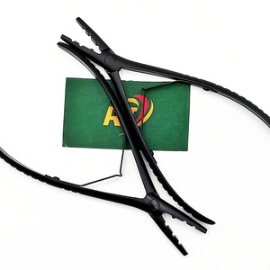 Pince à extensions à 2 trous en acier inoxydable de qualité professionnelle, écologique, avec logo personnalisé, outil capillaire de haute qualité - Product Image 1