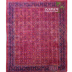 One of the Kind Qom Wool Medallion Rug 12'3 X 9' Hand Knotted Traditional Floral Design - Product Image 1
