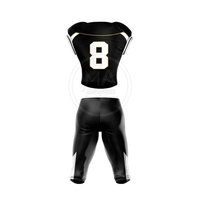 Ensembles d'uniformes de football américain pour hommes en marque privée, manches courtes, 100% polyester, logo personnalisé, haute qualité, grande taille, séchage rapide