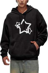 Sweat-shirts unisexes OEM pour femmes et hommes, sweat-shirts surdimensionnés à étoiles Y2k, sweat-shirts délavés à l'acide, sweat-shirts graphiques vintage, streetwear pour couples - Product Image 3