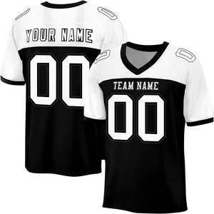 Maillot de football américain en polyester à séchage rapide personnalisé OEM avec rayures sur les manches Logo de l'équipe de grande taille Sublimation du numéro de nom - Product Image 5