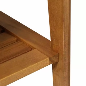 Banc de douche autoportant en bois d'acacia OEM Caractéristiques résistantes à l'eau Meilleur prix Meubles de salle de bain modernes-Rangement des jambes de rasage - Product Image 5