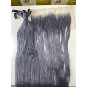 Meilleure vente Timehair pour haute gris coloré chaud Super Double 20 pouces extensions de cheveux humains Remy bruts cuticule alignée - Product Image 3