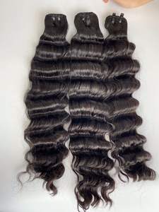 Extensiones de trama de cabello humano crudo de onda profunda suelta a precio de fábrica, paquetes frontales de alta calidad, cutícula alineada, proveedor mayorista - Product Image 6