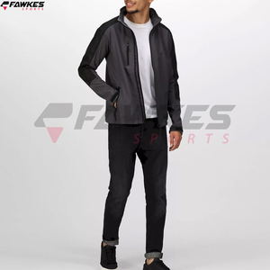Vente en gros Vêtements d'extérieur coupe-vent Veste softshell pour homme Veste softshell imperméable décontractée pour homme - Product Image 3