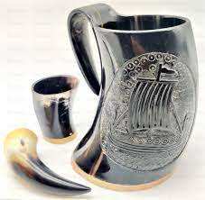 Taza de bebida de cuerno de búfalo con diseño único para regalo, estilo medieval, taza de cerveza de cuerno para pub y taberna, hecha a mano. - Product Image 3