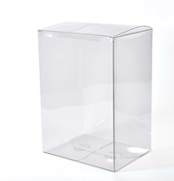 Boîte de protection en PVC transparent personnalisée avec logo, en matériaux recyclés, vernissage et gaufrage, PVC rigide
