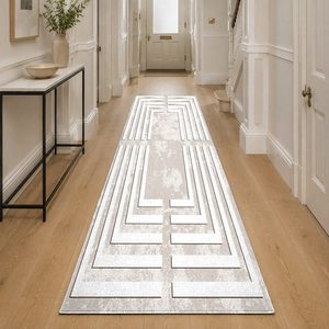 <b>RUGS</b> DEPOT LXDP-0798 Wholesale <b>Ivory</b> Cream Modern Vintage Digital Printed Machine Washable Chenille Area <b>Rug</b> Non Slip - Product Image 5