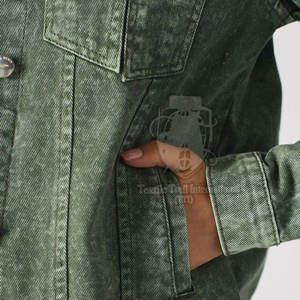 Chaquetas Vaqueras de Mezclilla para Mujer, Diseño Personalizado al por Mayor, Casuales, de Invierno, con Botones, Transpirables, Corte Regular, Estilo Nuevo - Product Image 5