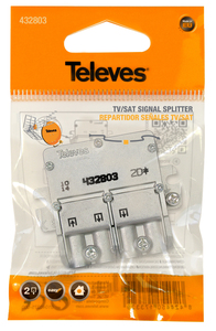 Mini splitter bidirezionale EasyF per segnali SMATV (Televes 432803) (Borsa da appendere) - Product Image 1