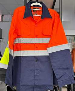 เสื้อกั๊กผ้าสะท้อนแสง100% ผ้าโพลีเอสเตอร์สะท้อนแสงมองเห็นได้ชัดเจนแบบถอดเสี้ยนได้ - Product Image 1