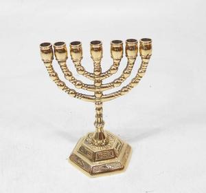 Décoration d'intérieur, Ménorah juive, Hanouka, couleur or, design luxueux très demandé, ménorah à 9 bras, porte-bougie, en solde - Product Image 5