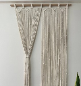 <b>Macrame</b> Shower <b>Curtain</b>, <b>Macrame</b> Door or Window <b>Curtain</b>, Custom Size - Product Image 1