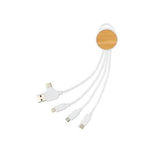 Gadget USB Promozionale Sostenibile 6-in-1 con Cavo Riciclato Ontario - Product Image 1