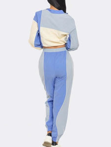 Survêtement en nylon personnalisé, coupe-vent imperméable, sweat-shirt court pour femmes, ensemble de survêtement de sport pour femmes, imperméable - Product Image 2