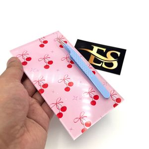 Nouvelle arrivée Cherry Bow Carreau de cils durable Personnaliser la couleur et les dessins Carreaux de cils en acrylique Plaque de fabrication de cils Carreau - Product Image 2