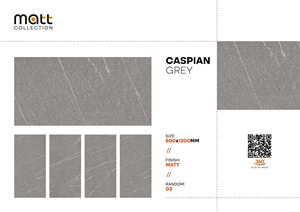 Azulejos de porcelana resistente al agua con aspecto de hormigón, acabado mate Caspio gris, azulejos de 600x1200mm de calidad superior para Interior Exterior - Product Image 2