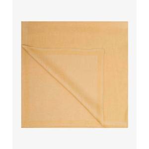 ผ้าพันคอมอนิแกรมสี่เหลี่ยมจัตุรัสสีเหลืองอ่อน 100x100 ซม. ประดับกลิตเตอร์ - Product Image 1