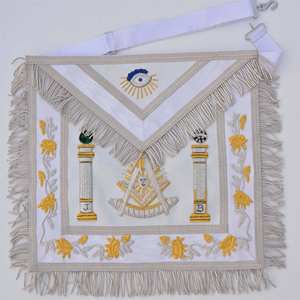 Tablier Regalia fait main avec finition lisse à point fin et bordure décorative conçu pour l'uniforme de cérémonie et les occasions rituelles - Product Image 6