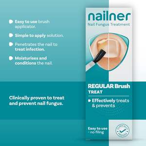 Traitement antifongique pour ongles Nailner 5 ml avec pinceau, 300 applications, produit de soin des mains et des pieds pour les ongles des pieds - Product Image 2