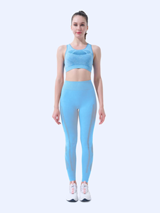 Ensemble de yoga pour femmes de haute qualité OEM, 2 pièces, leggings de fitness, soutien-gorge de sport sans bretelles, ensembles de yoga avec vêtements de yoga - Product Image 2