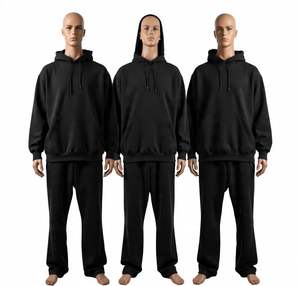 Ensemble survêtement personnalisé en deux pièces, pantalon large et sweat-shirt à capuche, sweat-shirt surdimensionné personnalisé, fabricant de survêtement pour hommes - Product Image 1