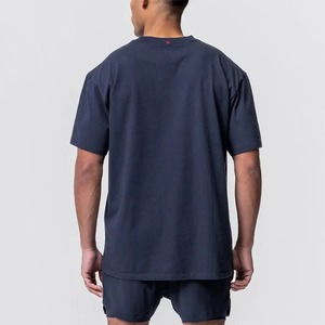 Camiseta personalizada al por mayor para hombre, Camiseta de algodón lisa en blanco, Camiseta con estampado de logotipo personalizado, camiseta de ajuste Regular para hombre, camiseta con hombros caídos - Product Image 2